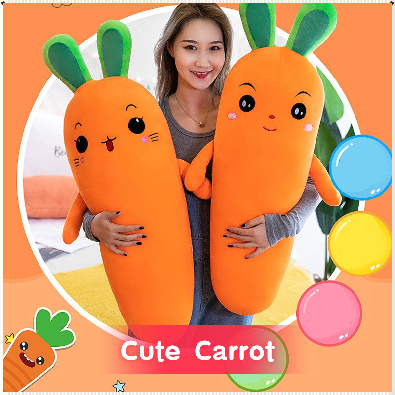 【COD】Carrot Pillow Creative Lovely Cute Rabbit Carrot Plush Toy Long ...