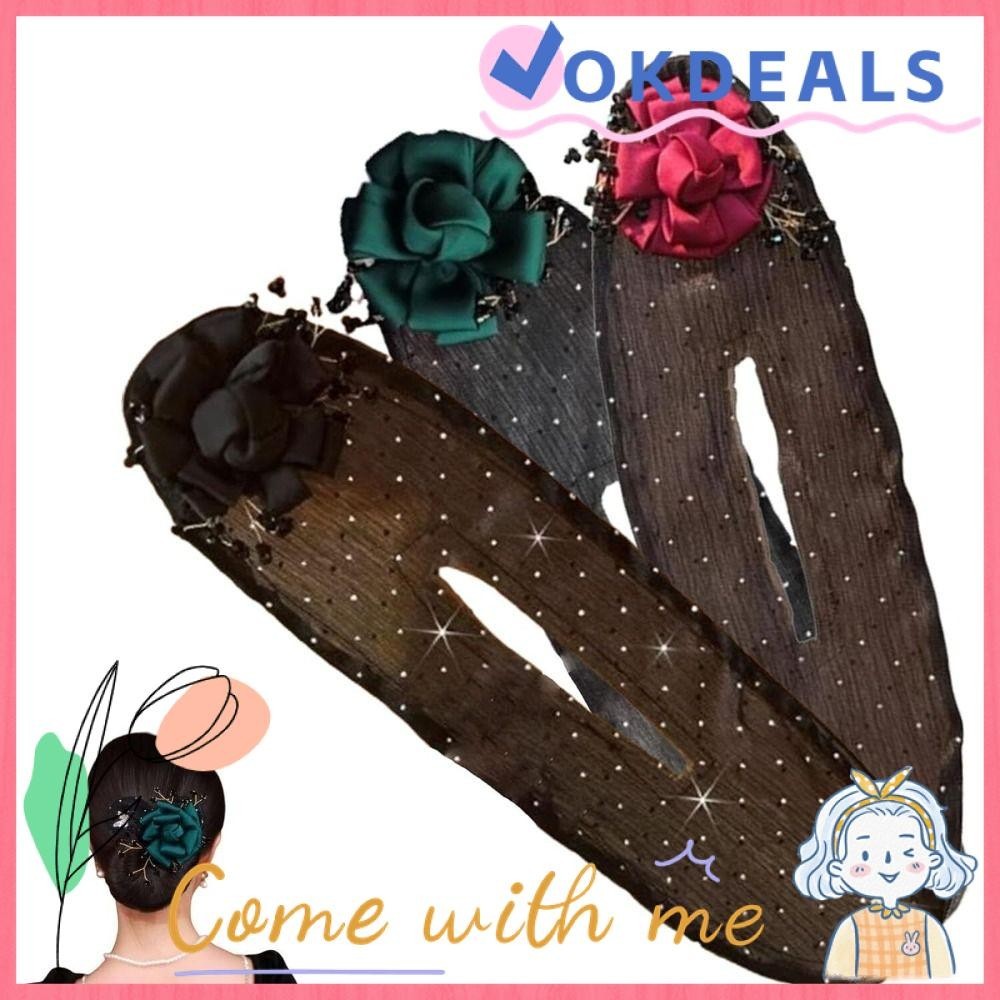 Women's Yarn Bow Headband, Hairpin Hair Accessories Roller Hair