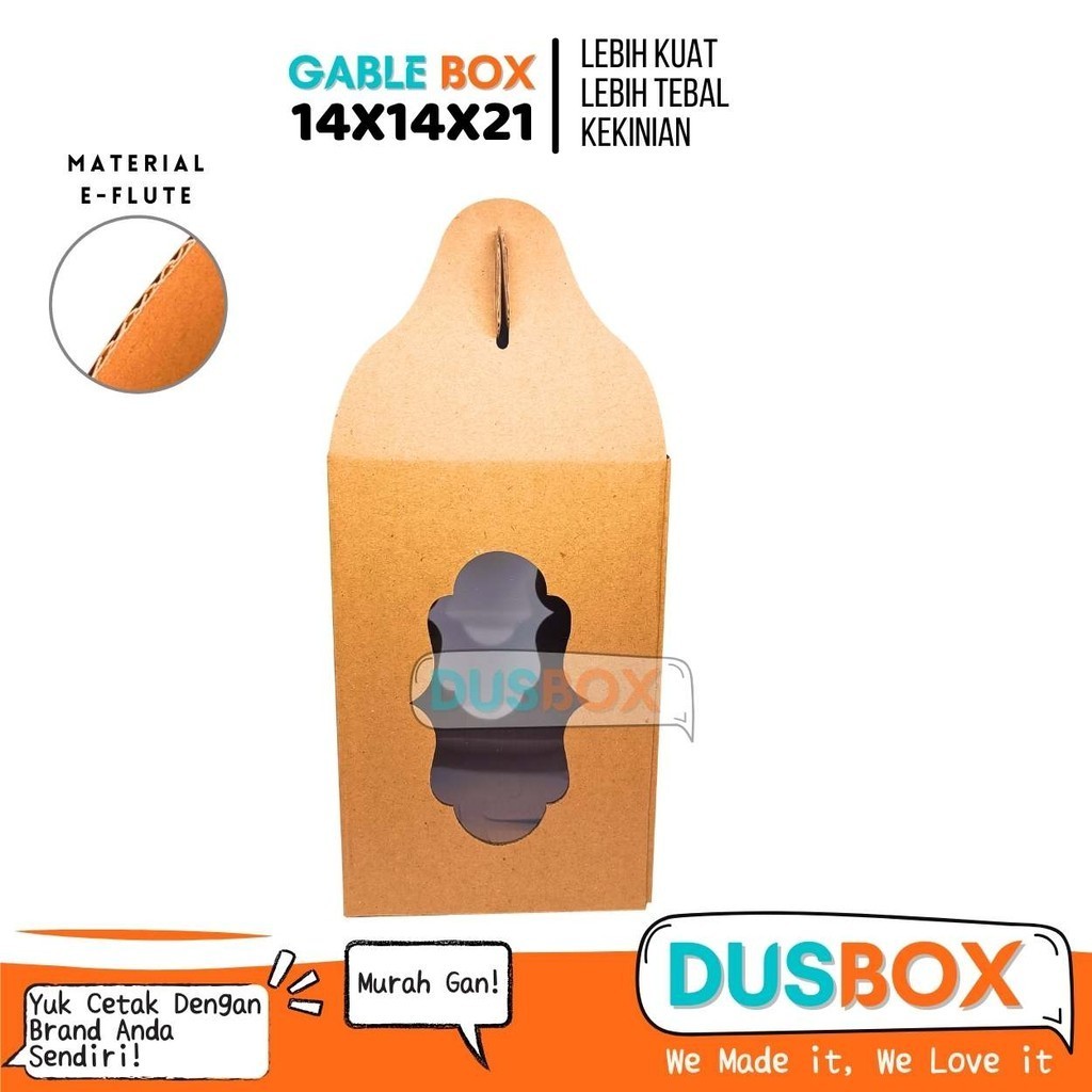 Gable Box 14x14x21/Souvenir Box/Kraft Gable Box/Hampers Box/Window