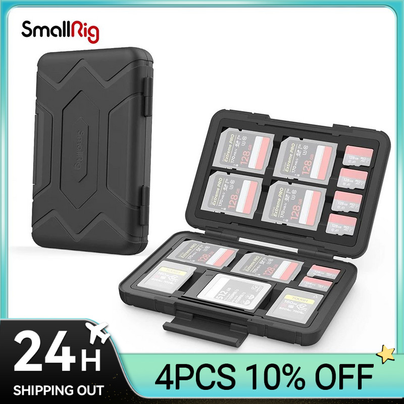 SMALLRIG SD Card Holder Memory Card Holder Case 15 Slots, Water ...