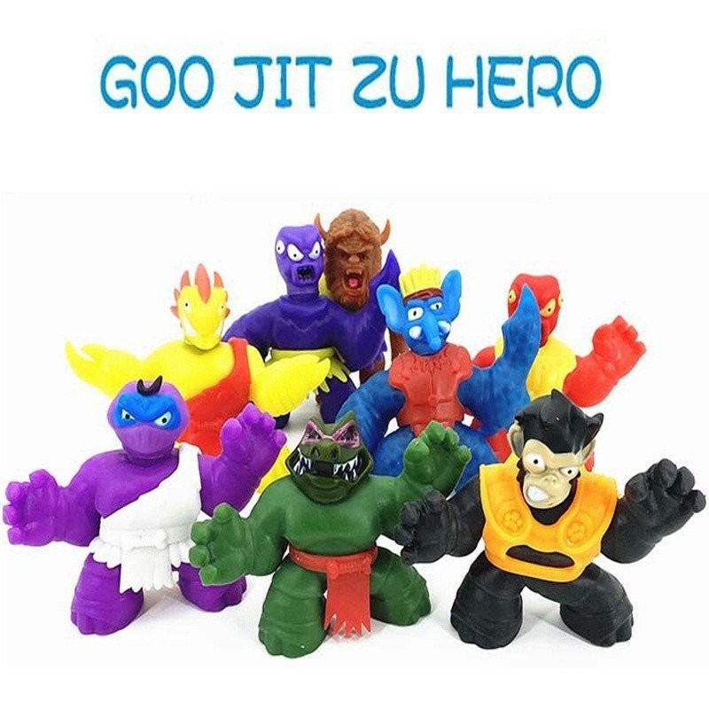 Hot Goo Jit Zu Hero Cute Soft Animal Lion Shark Crocodile Orangutan ...