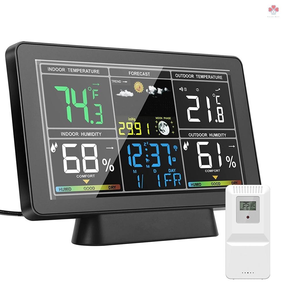 Weather Station Indoor/Outdoor Wireless Thermometer Temperature and ...