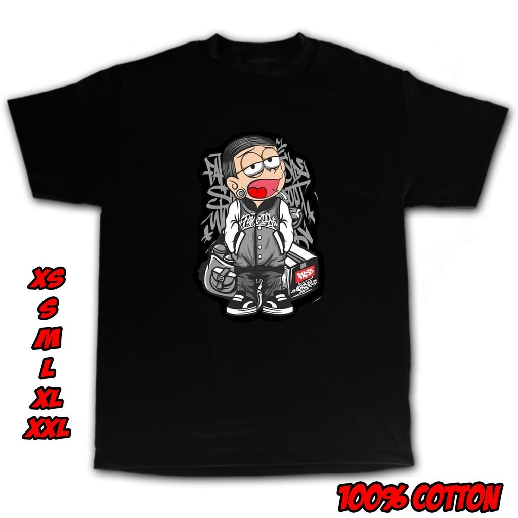 Unisex Couple T-Shirts For Men M.Doraemon Nobita Hip Hop Graffiti Cool ...