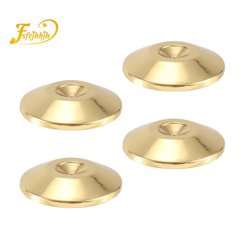 4-Set Rosewood Speaker Isolation Spikes With Copper Inserts & Pads