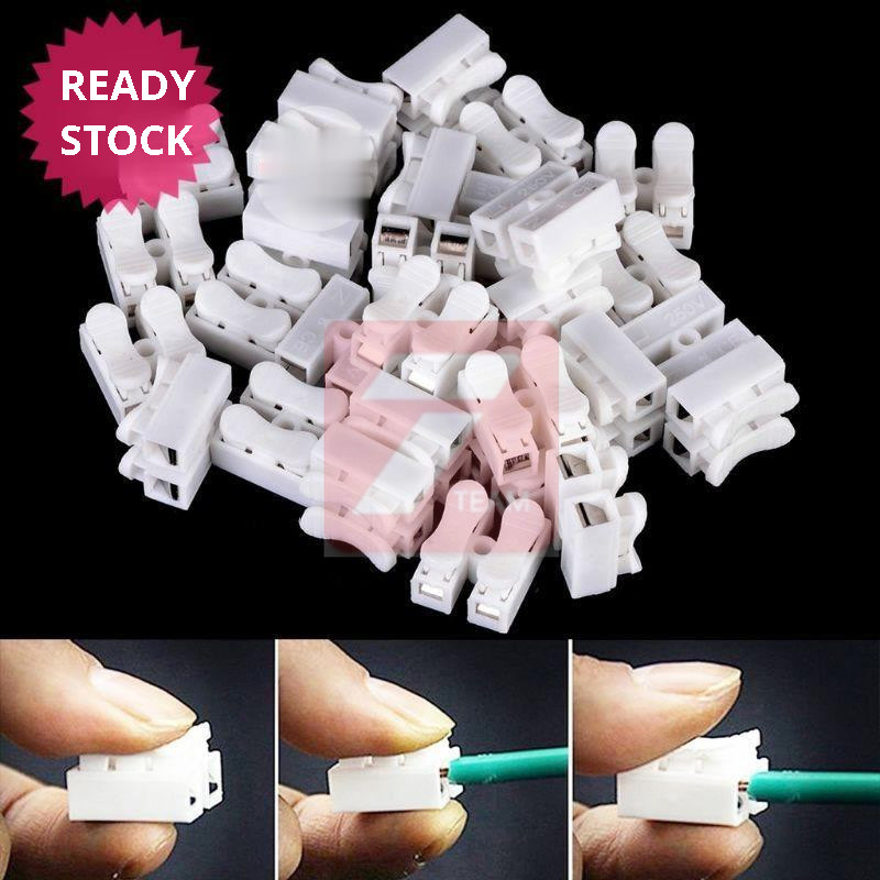 10pcs/50pcs 2pin 3pin Quality Fast Wire Connector CH2 Reusable Terminal ...