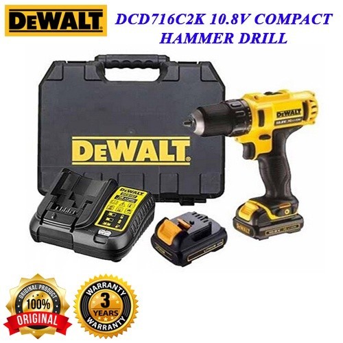 DEWALT DCD716C2K [12V] CORDLESS BATTERY DRILL / COMPACT CORDLESS HAMMER ...