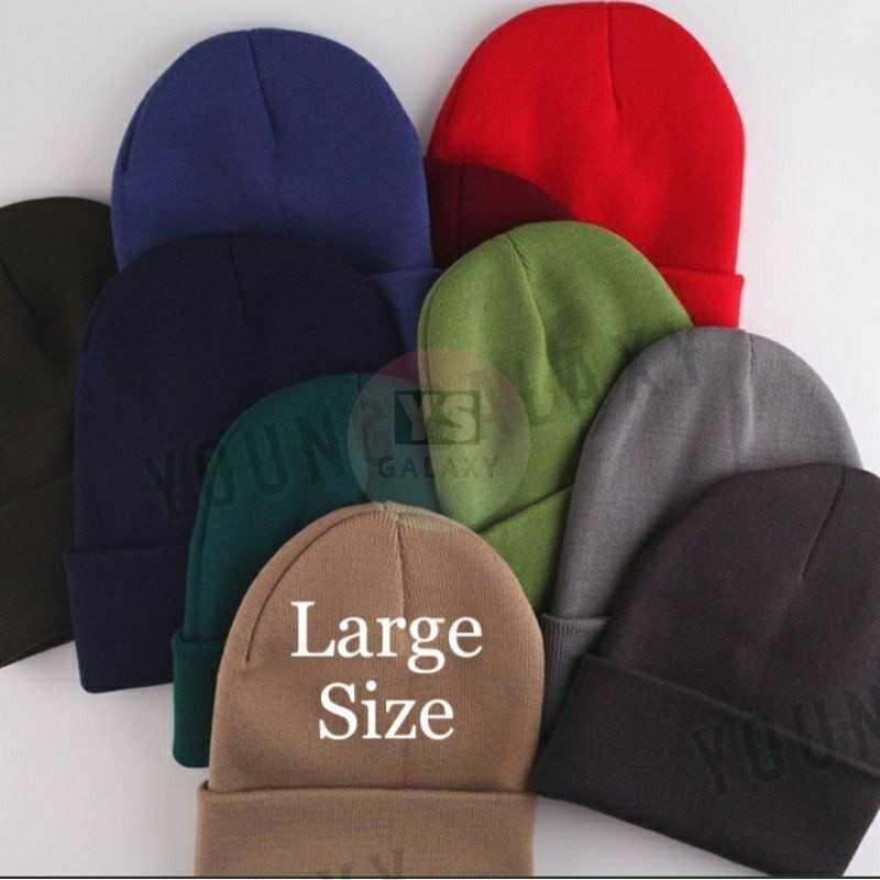 Large Size & Thick Premium Quality Pullover Hip Hop Beanie Hat Men ...