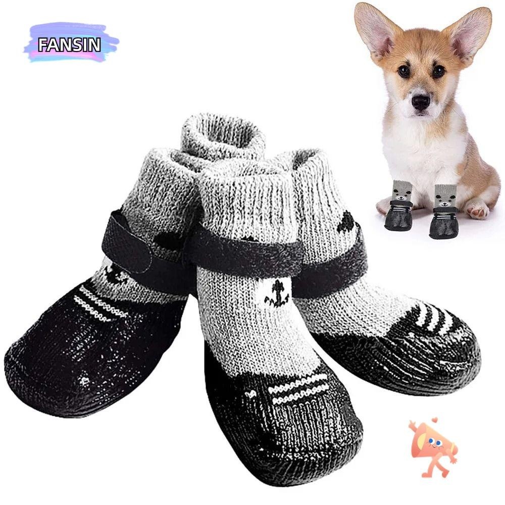 FANSIN Pet Boots Shoes Socks, Waterproof with Adjustable Drawstring ...