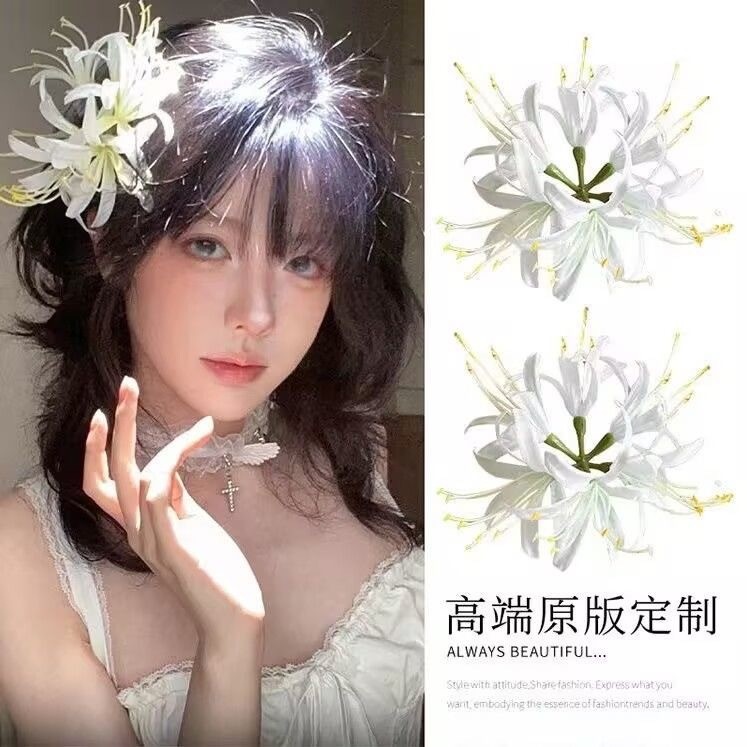 Keinginan Tulen ~ Klip Sisi Klip Rambut Lily Labah-labah Putih Alat ...