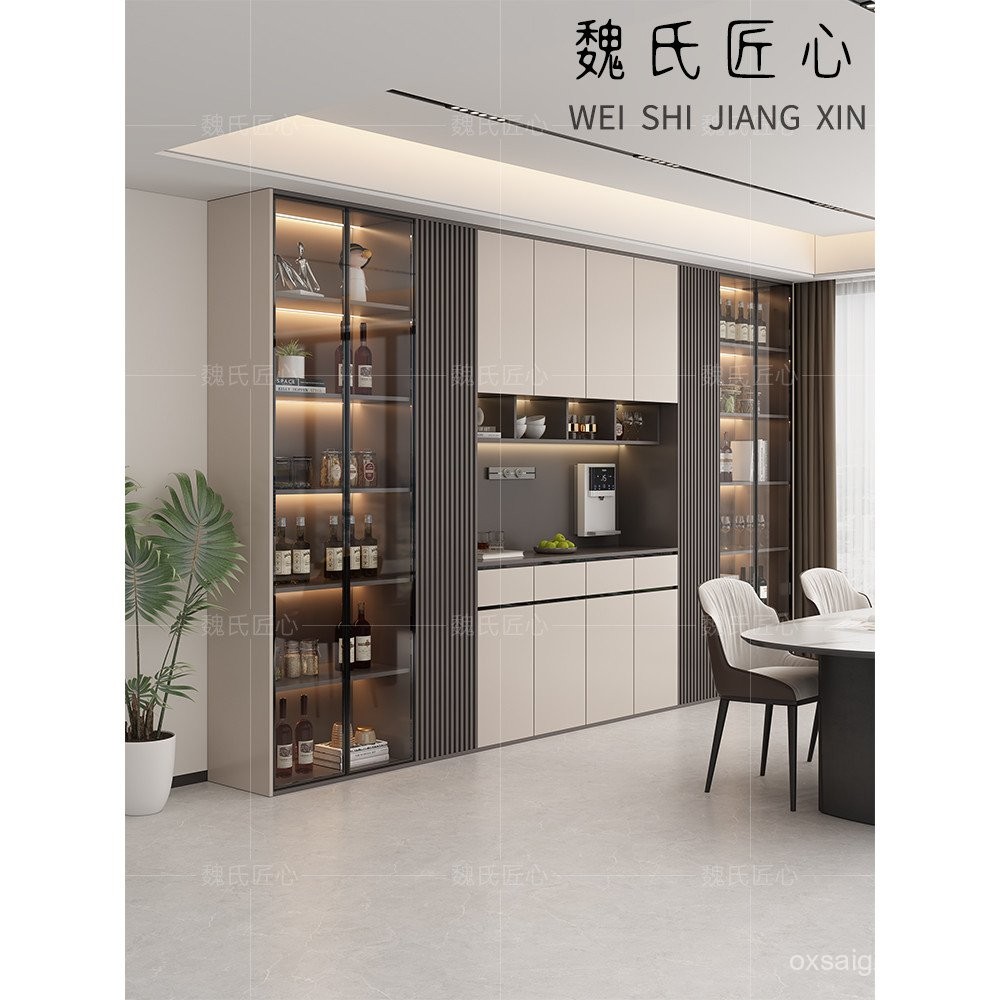 Dining Side Cabinet Integrated Back Wall Locker Cabinet Living Room ...