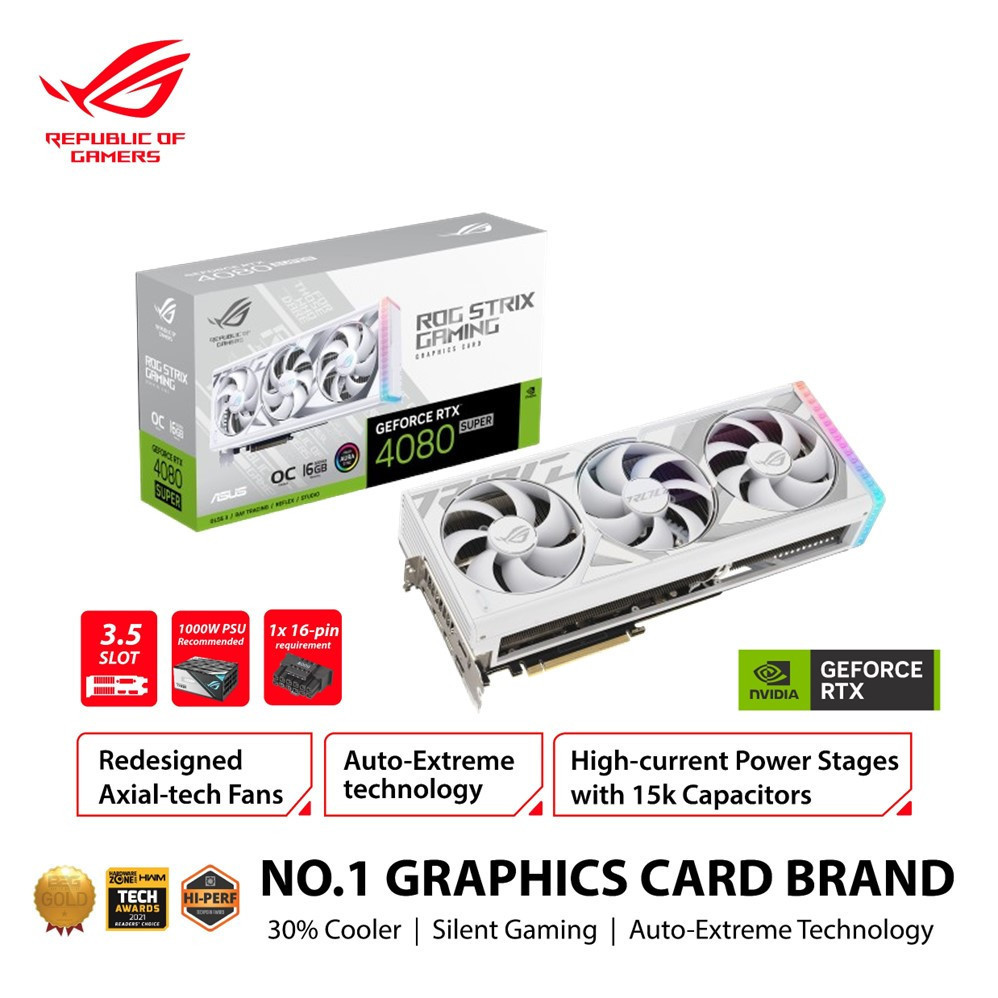 ROG Strix GeForce RTX 4080 SUPER 16GB GDDR6X White OC Edition with DLSS ...