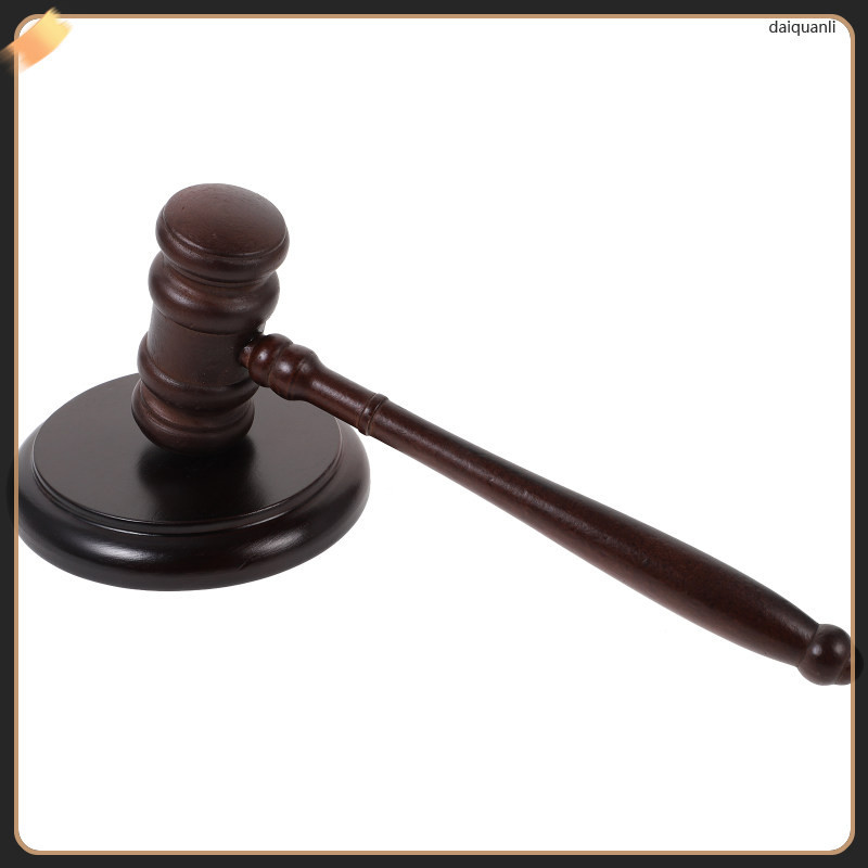daiquanli Auction Hammer Clothes Mini Wooden Judge Order Courtroom