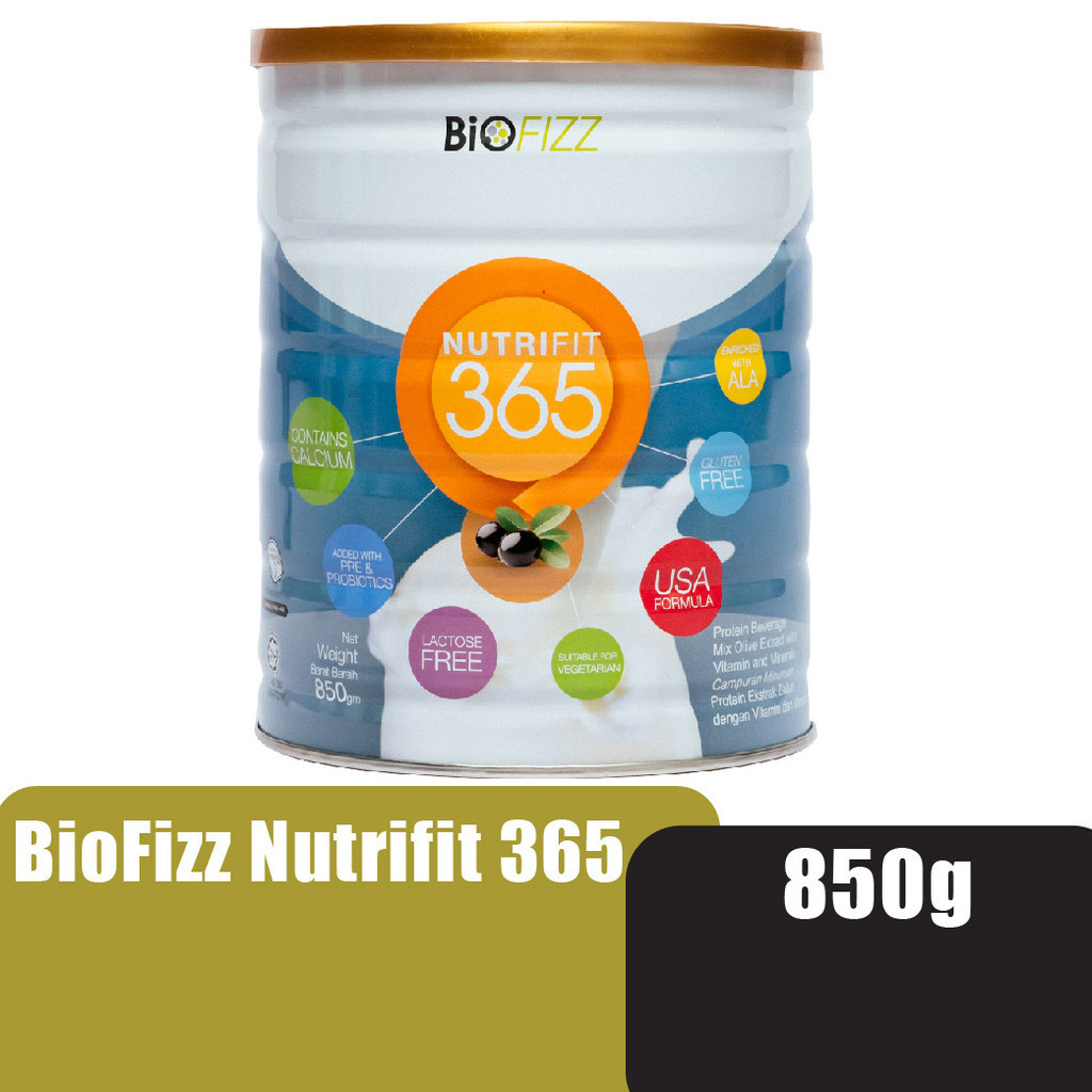 BIOFIZZ Nutrifit 365 850g Meal Replacement Vegetarian Diabetes Alpha