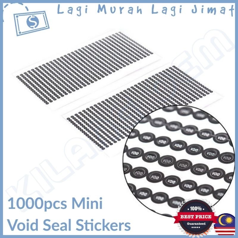 1000pcs Mini Size Warranty Seal Void Security Labels Removed Tamper ...