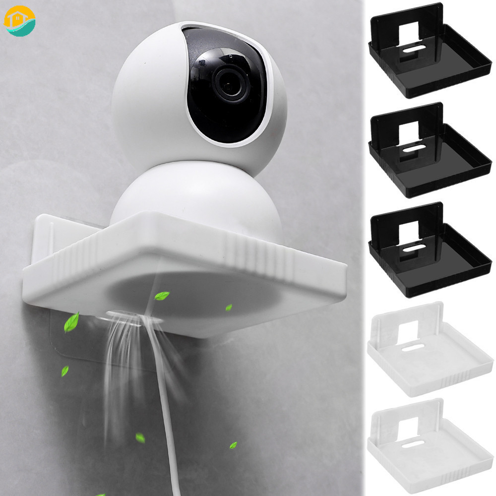 Router Shelf Non-Drilling Wall-Mounted Bracket Baby Monitor Security ...