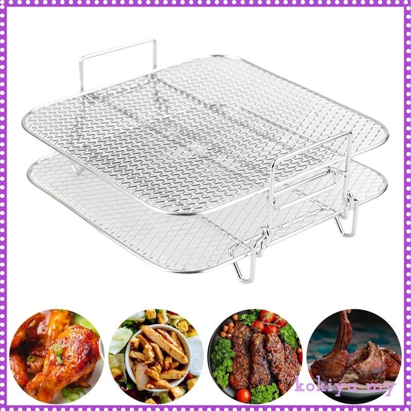 [KokiyaMY] Fryer Racks 2 Stackable Racks 304 Stainless Steel Fryer ...