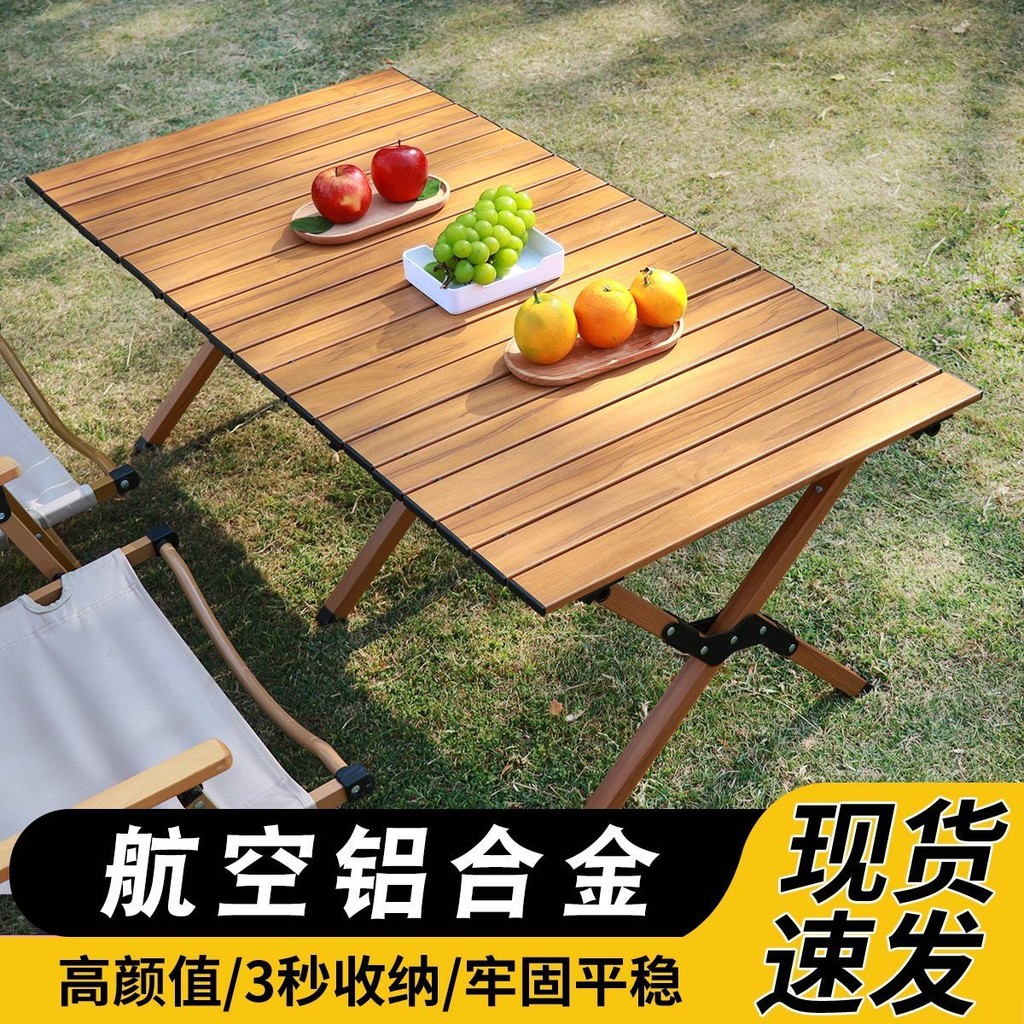 Meja Lipat Luaran Bukan Dua Lapisan Aluminium Alloy Roll-Up Meja Mudah ...