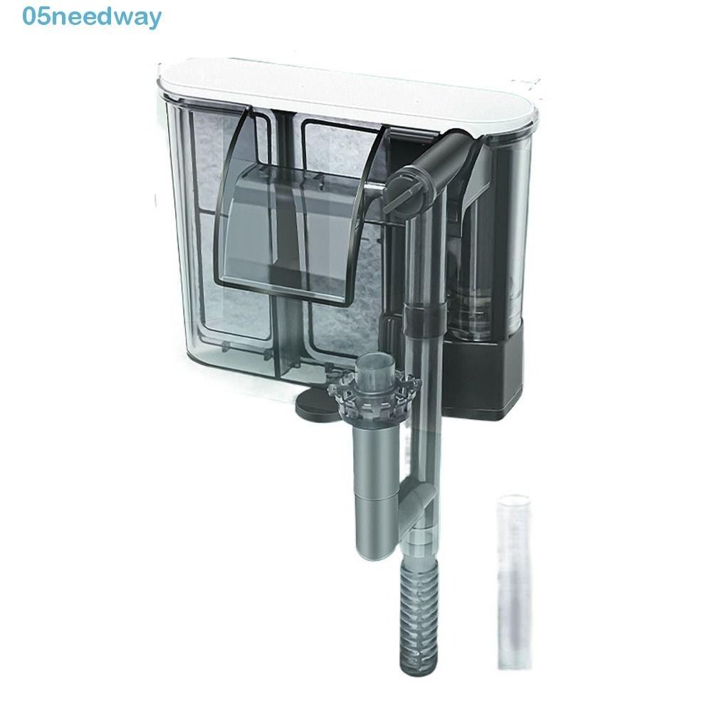 NEEDWAY Slim Aquarium Filter, Adjustable Flow Waterfall Type Quiet Fish Tank HOB Filters, Stay