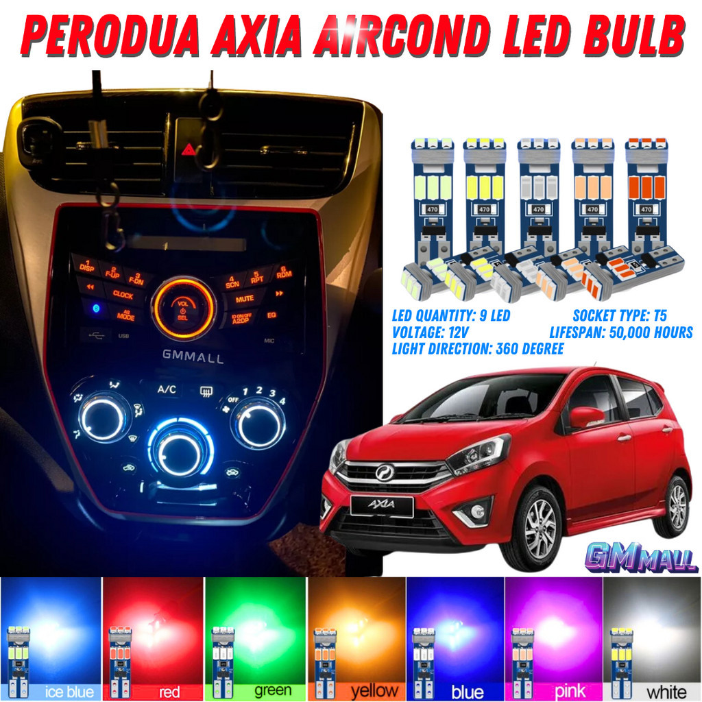 PERODUA AXIA aircond knob Gear LED light bulb air cond Mentol Lampu led ...