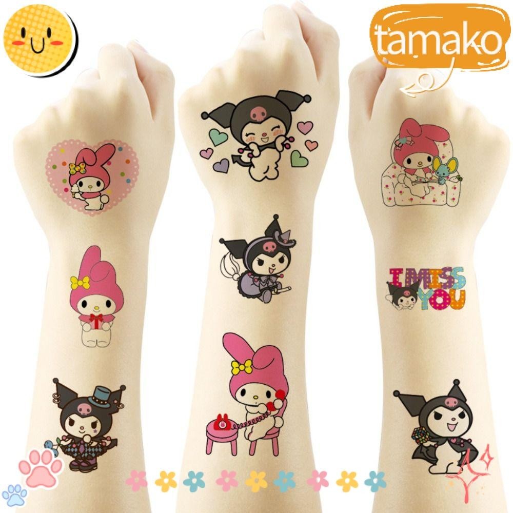 TAMAKO Kuromi Tattoo Sticker, Anime Figures Sticker Waterproof Children ...