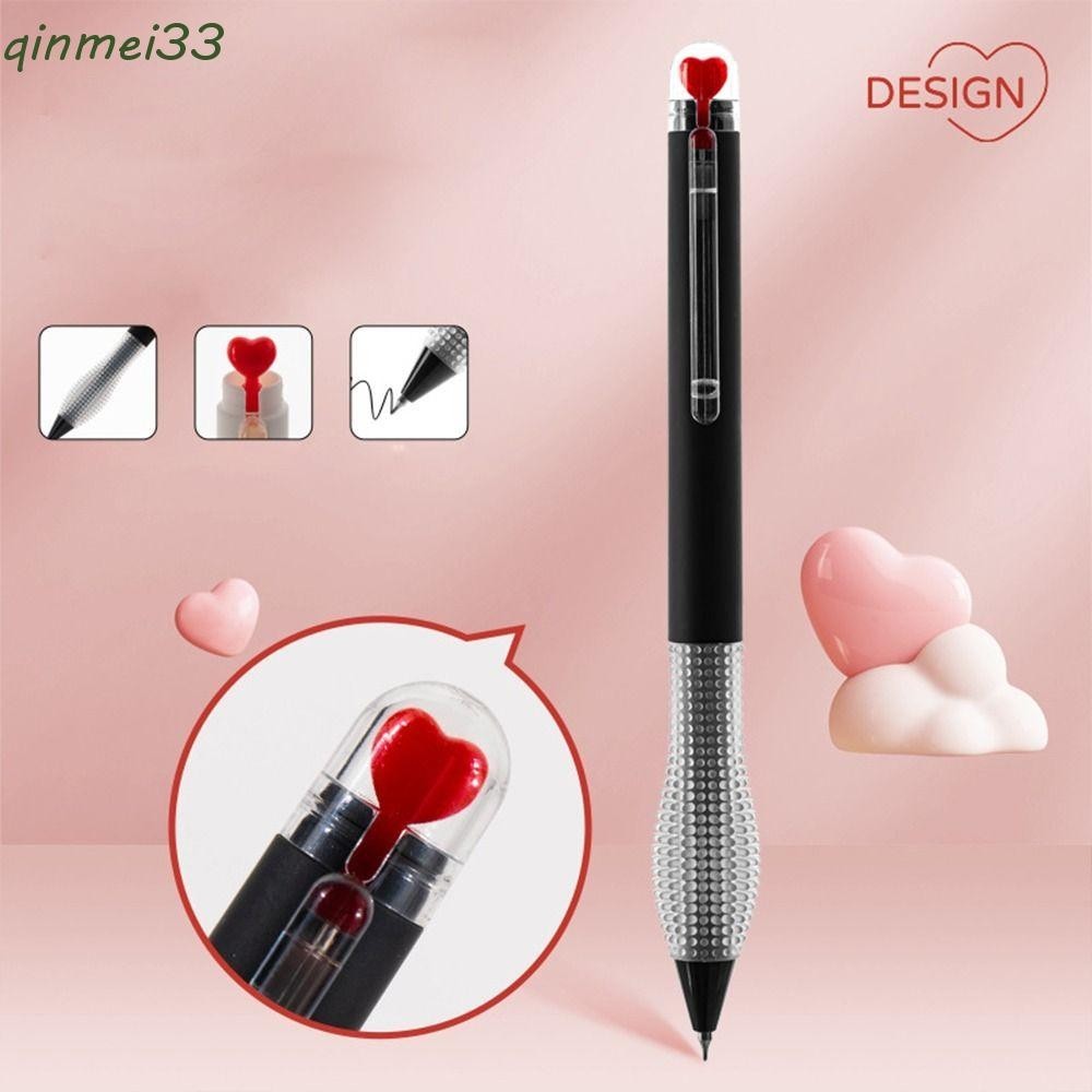 QINMEI Valentine's Day Gift Pen, Neutral Gel Pen Signature Pen Heart