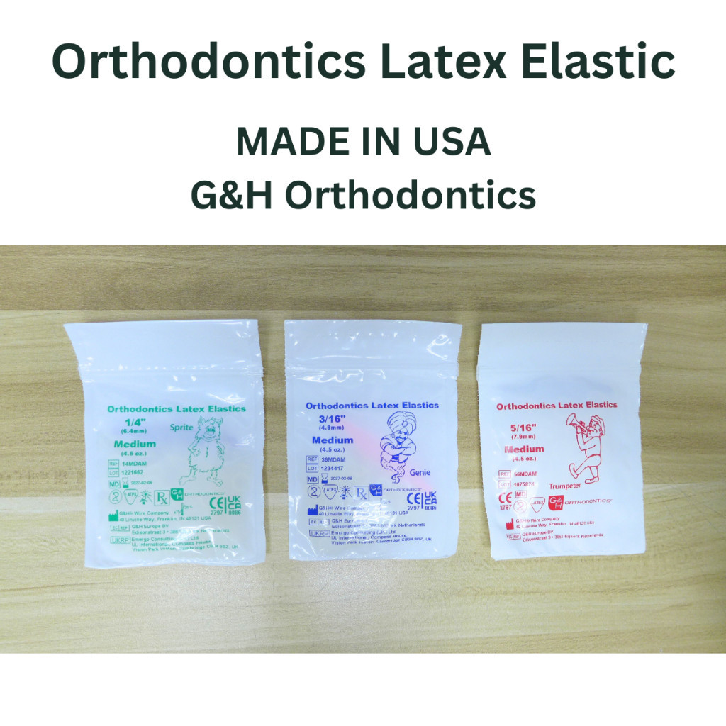 **MADE IN USA** BRACES ORTHODONTICS ELASTICS LATEX with Elastics