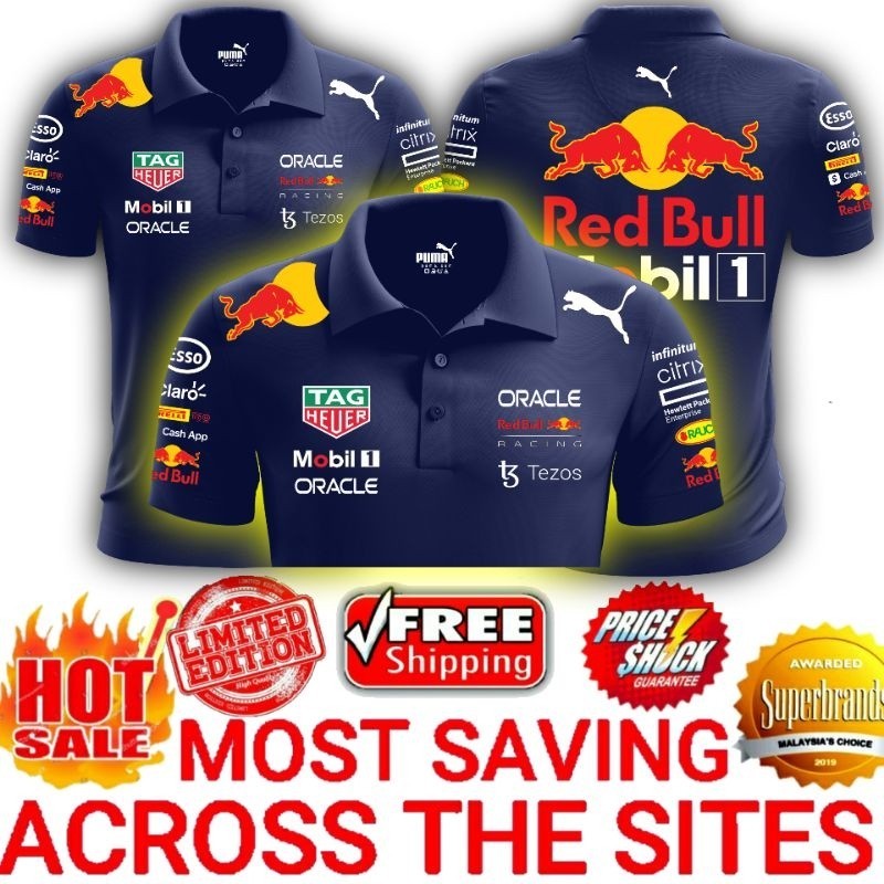 F1 2022 Edition Aston Martin Honda Red Bull Racing Team Mens Casual Big ...