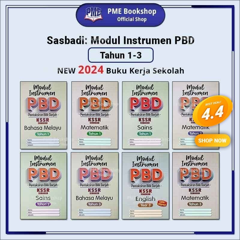 [PME Bookshop] (2024 Buku Sekolah) Sasbadi: Modul Instrumen PBD KSSR ...