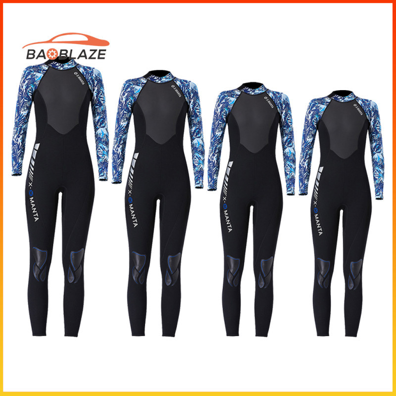 [BaoblazeMY] Women's Full Body Wetsuit cuba Diving Thermal Full uit for Water ports, S