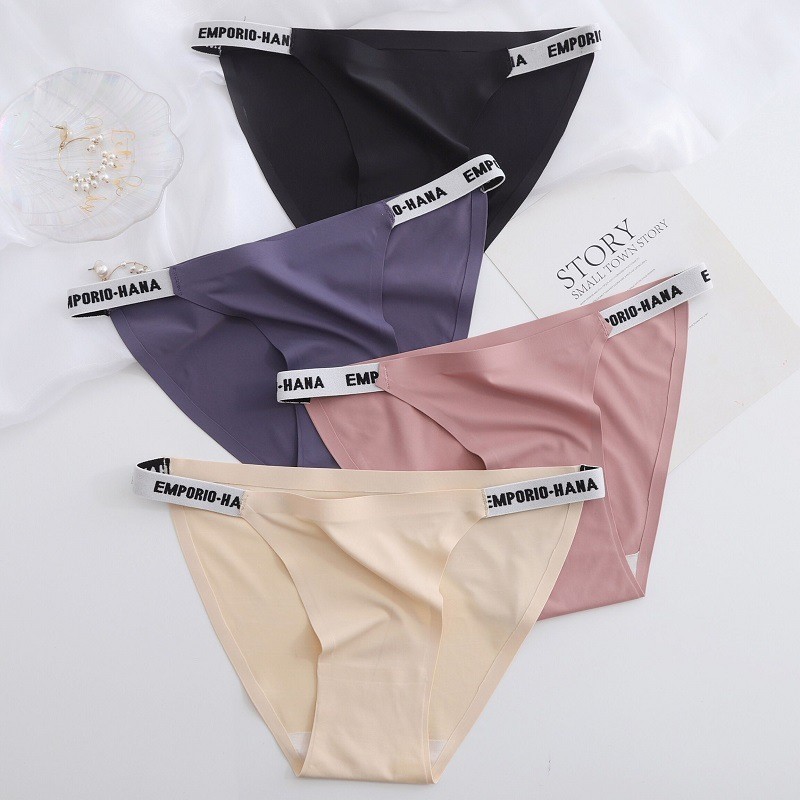 Ice Silk Scarless Women'S Underwear Women'S Ice Silk Sexy And Charming Silk Smooth Nude Low