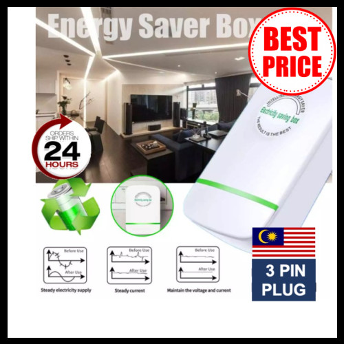Power Energy Electricity Saving Box 3 Pin plug Socket Power Factor ...