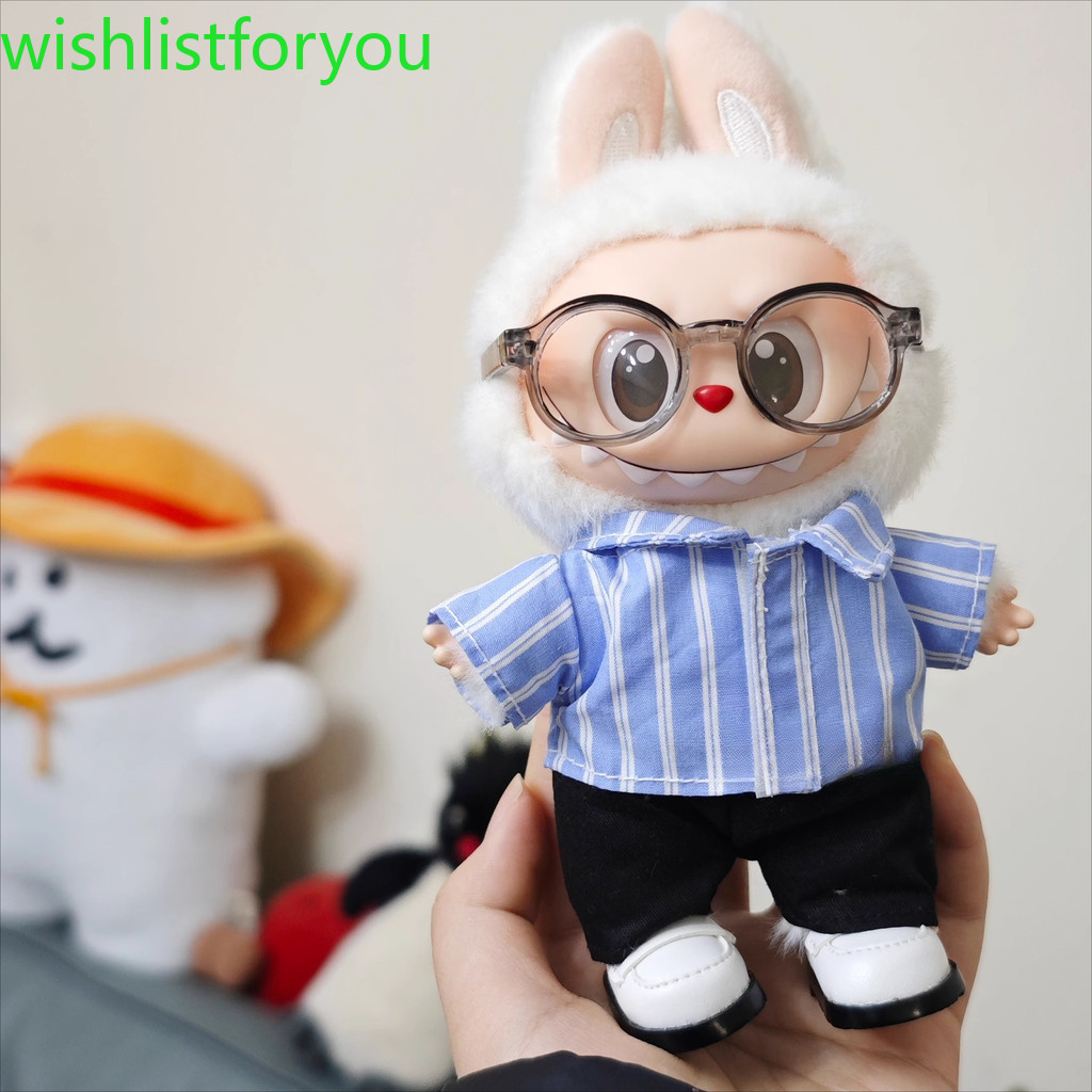 (Cloth Only) For 17 cm labubu work baby clothes labubu accessories ...