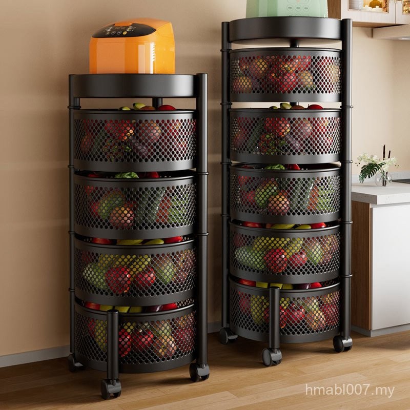 Kitchen Multifunctional Rotating Rack Household Floor-standing Multi ...