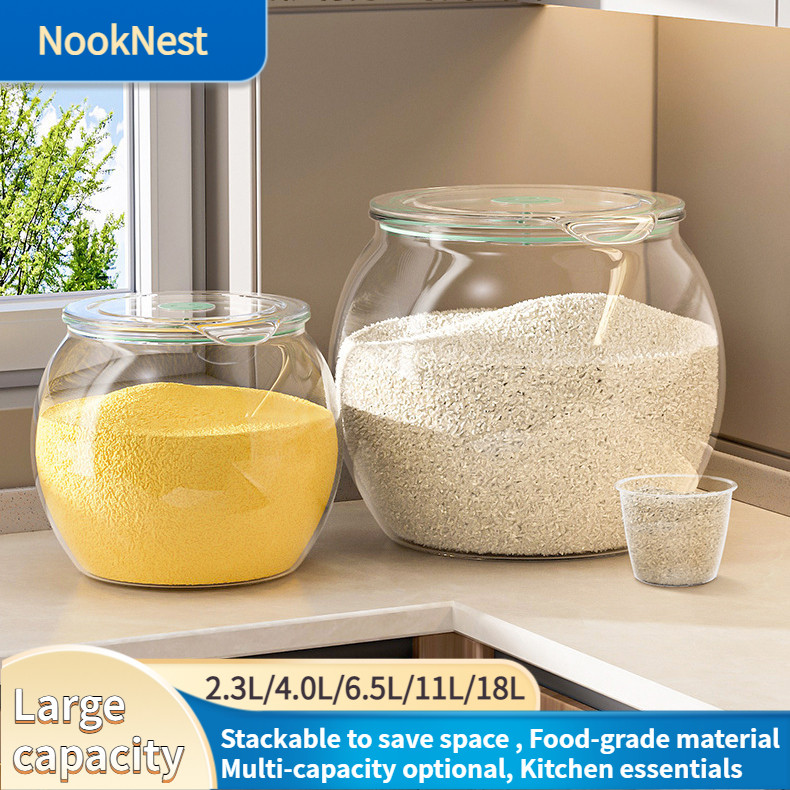 Kitchen Storage Large-Capacity Sealed Jar Plastic Airtight Container ...