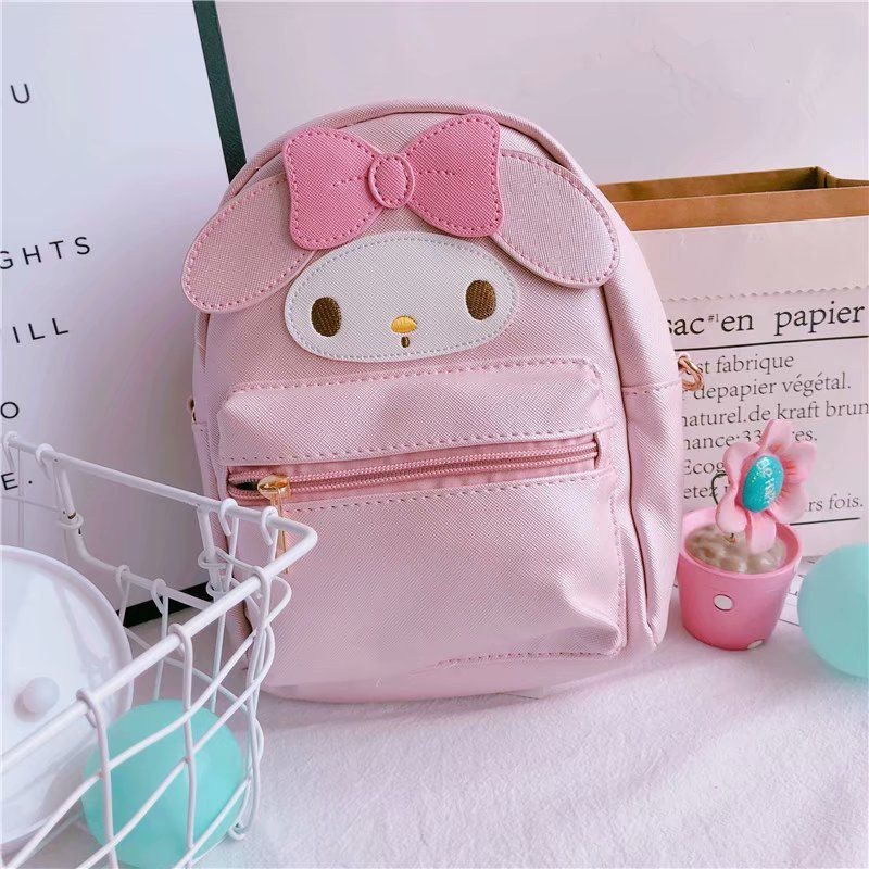 Pt> Women Mini PU Backpack Cute Hello Kitty My Melody Pompompurin ...