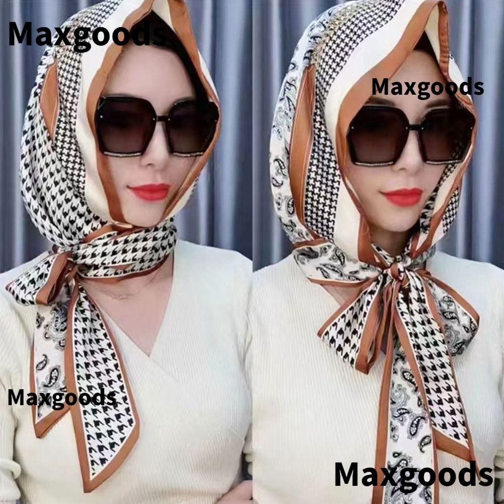 MAX Muslim Baotou Hat Simulation Silk Headband Hats Scarf Hat Sunscreen ...