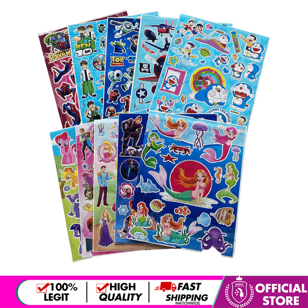 Mini Home Cartoon Character Laser Stickers for Giveaway and Birthday ...
