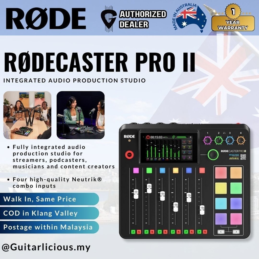 Rode RØDECaster Pro II Integrated Audio Production Studio ( RODECaster ...