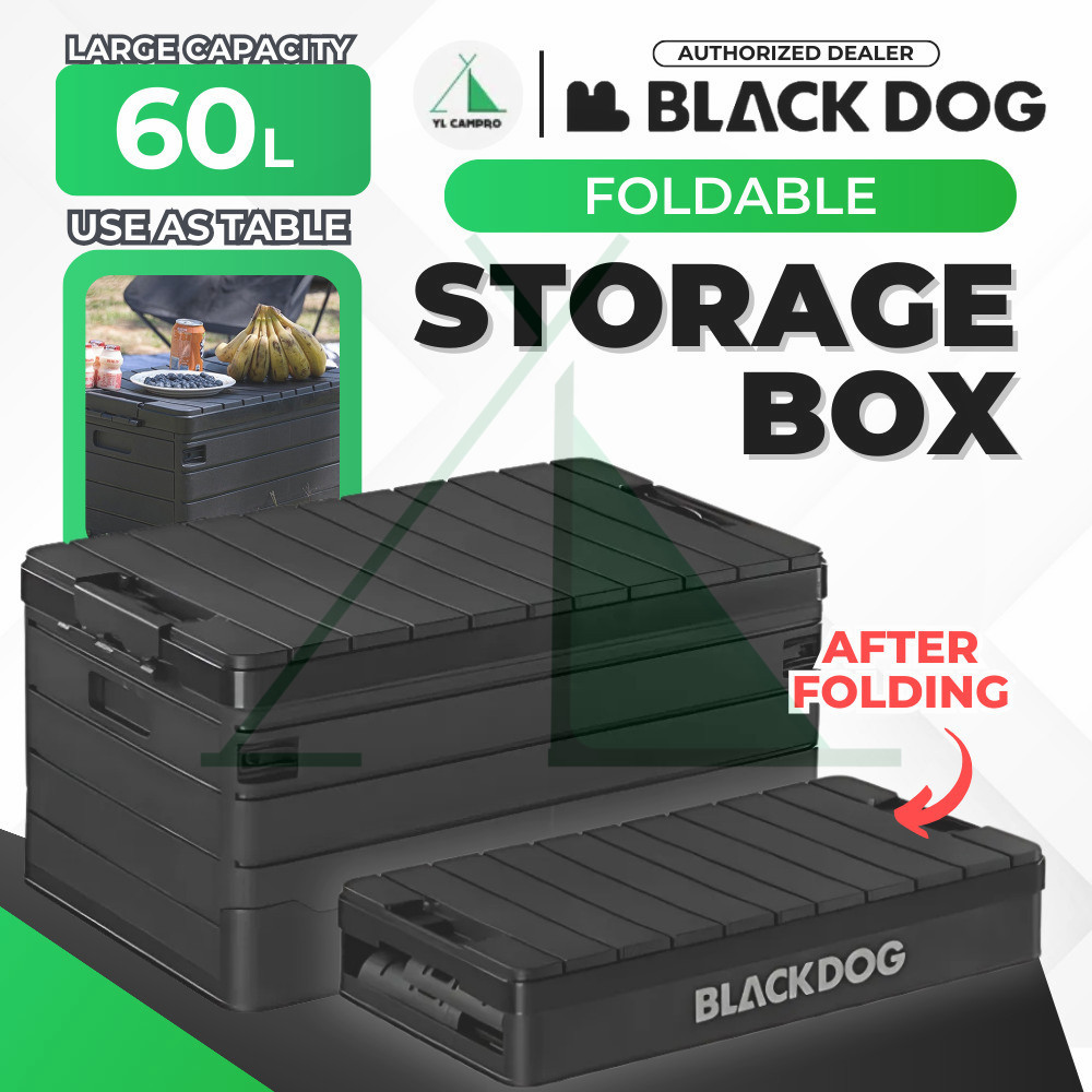 BLACKDOG 60L Foldable Storage Box Container PP Camping Fold Kotak ...