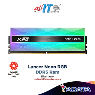 Adata XPG Lancer Neon RGB DDR5 Memory Gaming PC Ram 6400MT/s AMD EXPO XMP 3.0 - (16GB / 32GB)