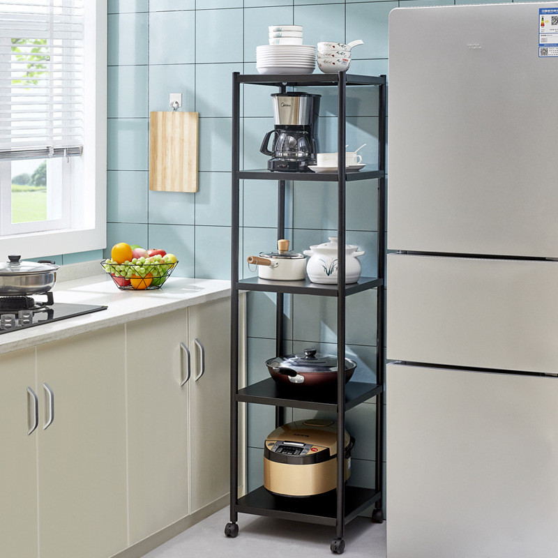 Kitchen Gap Rack Floor-standing Multi-layer Gap Refrigerator Side ...