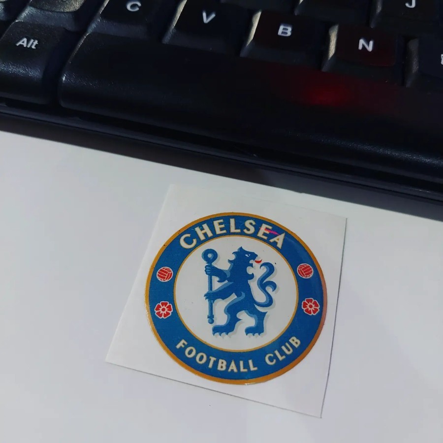 CHELSEA FC Resin Embossed Sticker Ball Logo Small 3D Flexible Sticker ...
