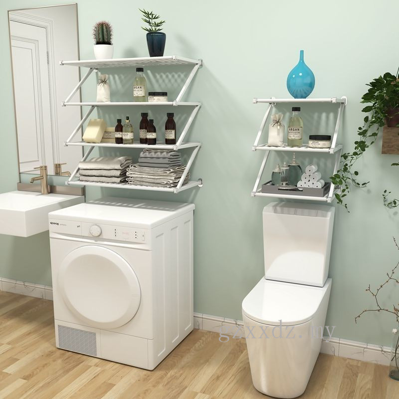 Toilet Toilet Rack Bathroom Wall-Mounted Perforated Storage Rack Toilet ...