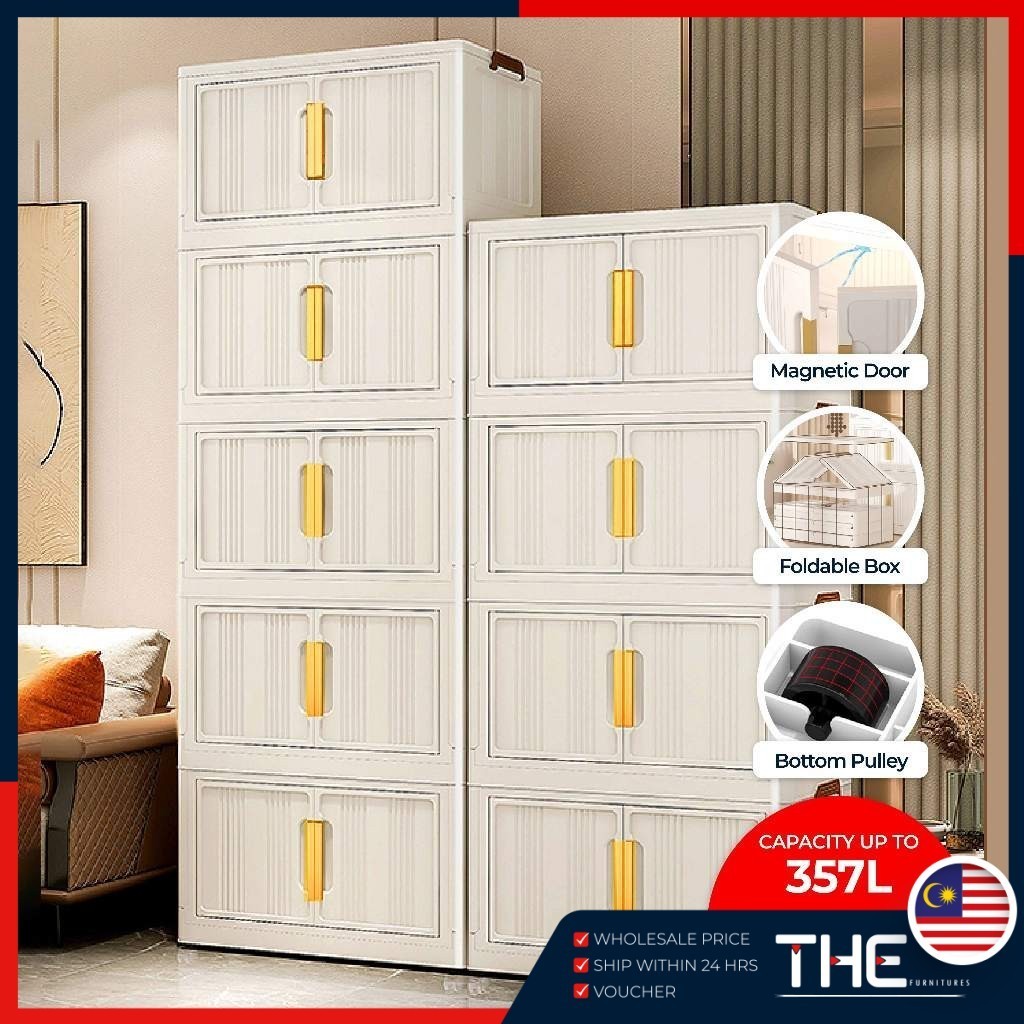 THE 1/2/3/4/5 Layers Multipurpose Double Doors Storage Unique