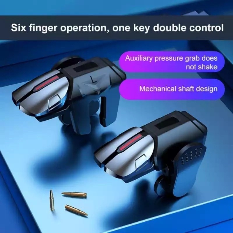 Original Six-finger Mini PUBG Mobile Gamepad Controller Game Trigger ...