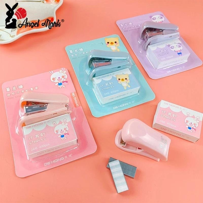 Angel Mark Mini Stapler Set with Staples Cute Rabbit Bear Paper Binder ...