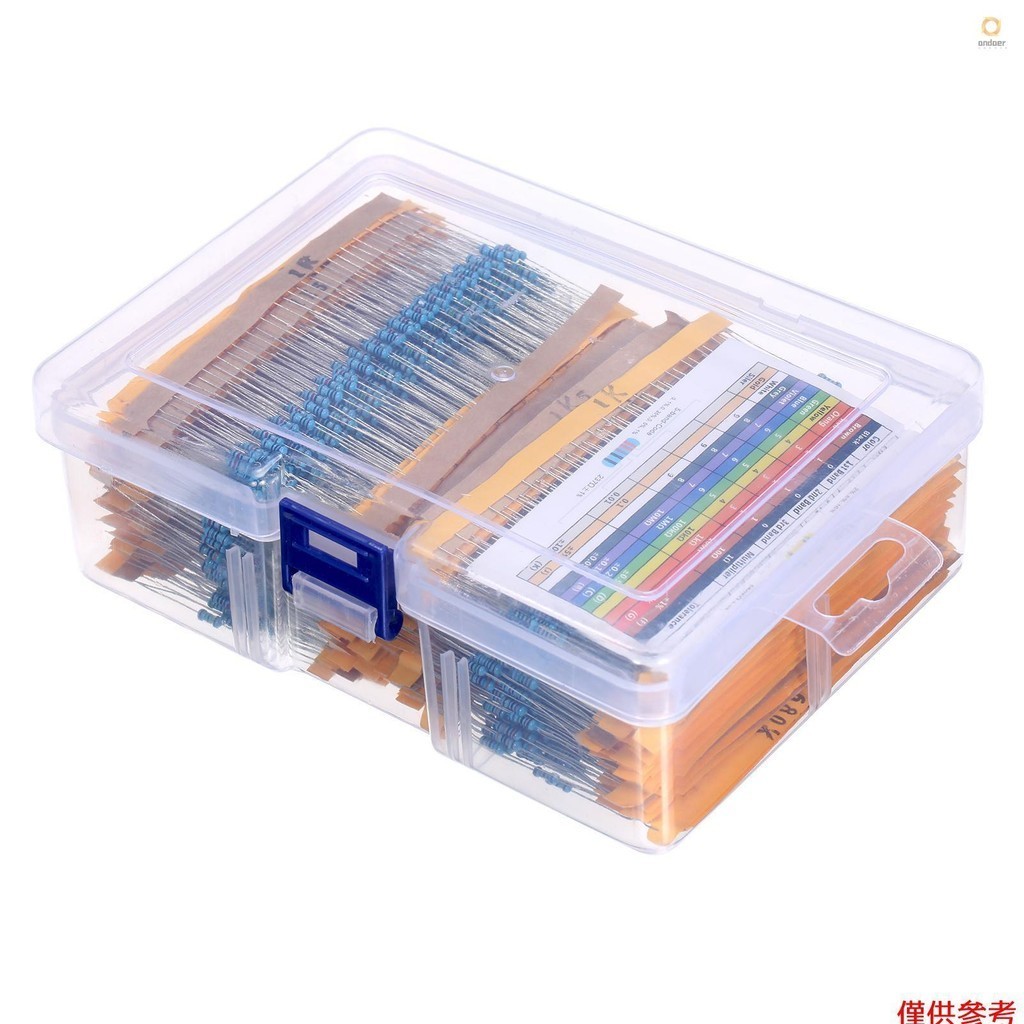2600pcs 130 Values 1/4W 0.25W 1% Metal Film Resistors Assorted Pack Kit ...