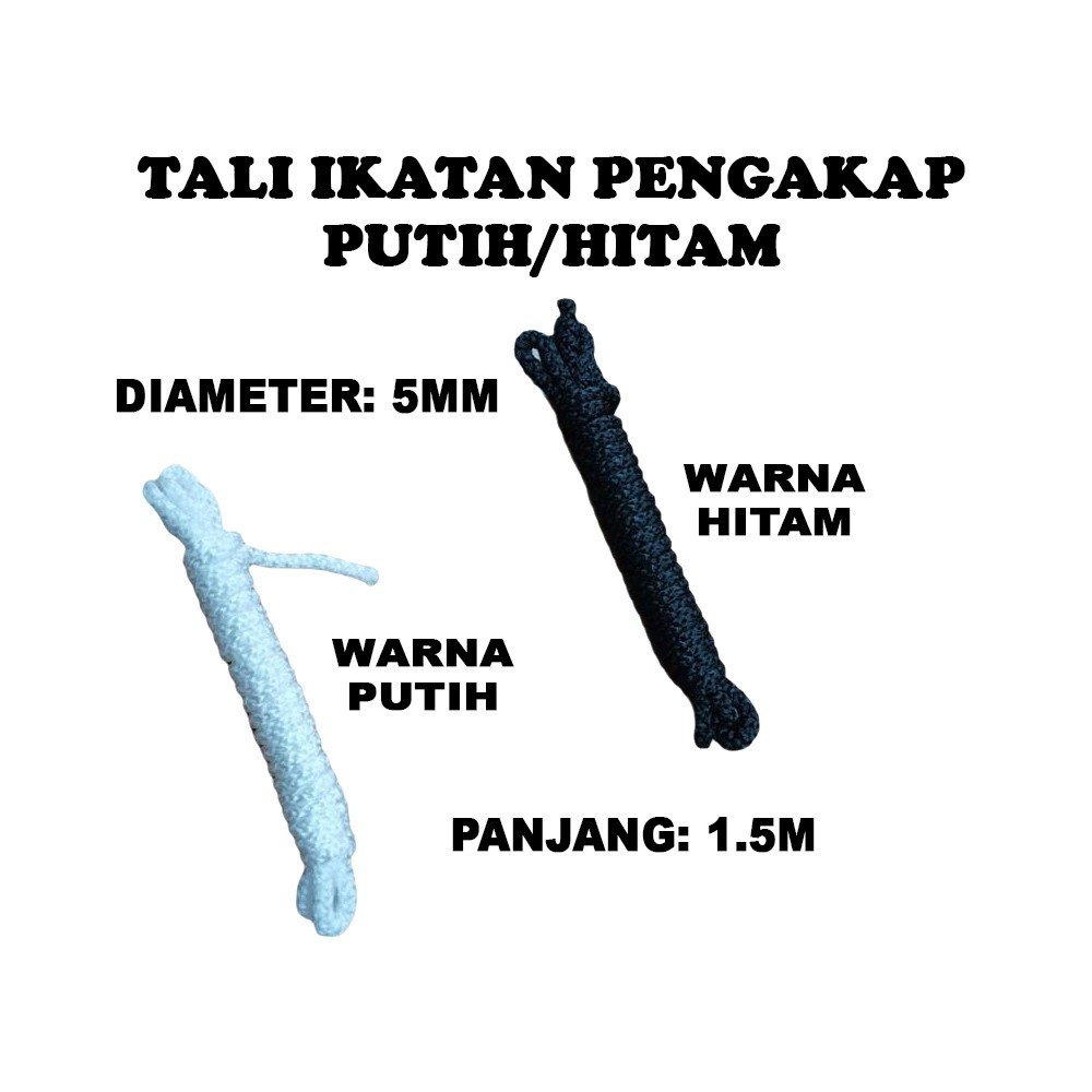 TALI IKATAN PENGAKAP WARNA HITAM ATAU PUTIH (1PCS) | Shopee Malaysia