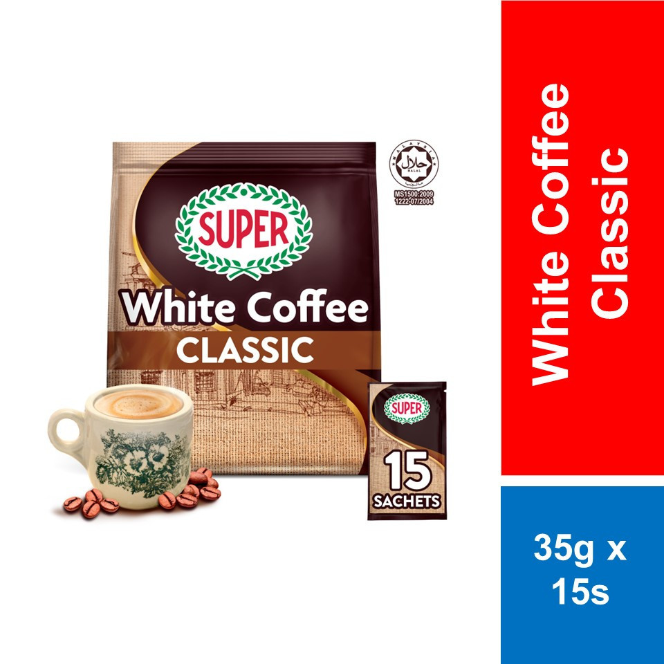 SUPER Instant 3 In 1 Classic White Coffee (35g x 15's) | Shopee Malaysia