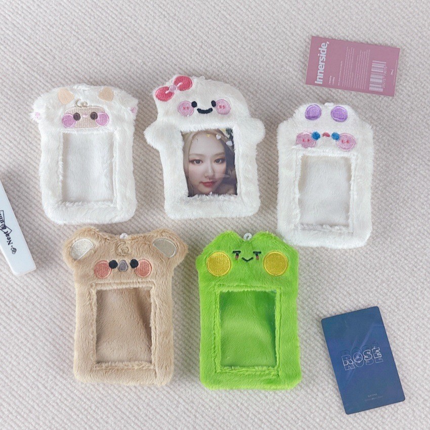 MARIO Snoopy Plush Card Cover, Cartoon Anime Plush Photocard Holder ...